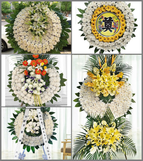 四川成都邛崃市临邛镇花园巷社区花圈速递